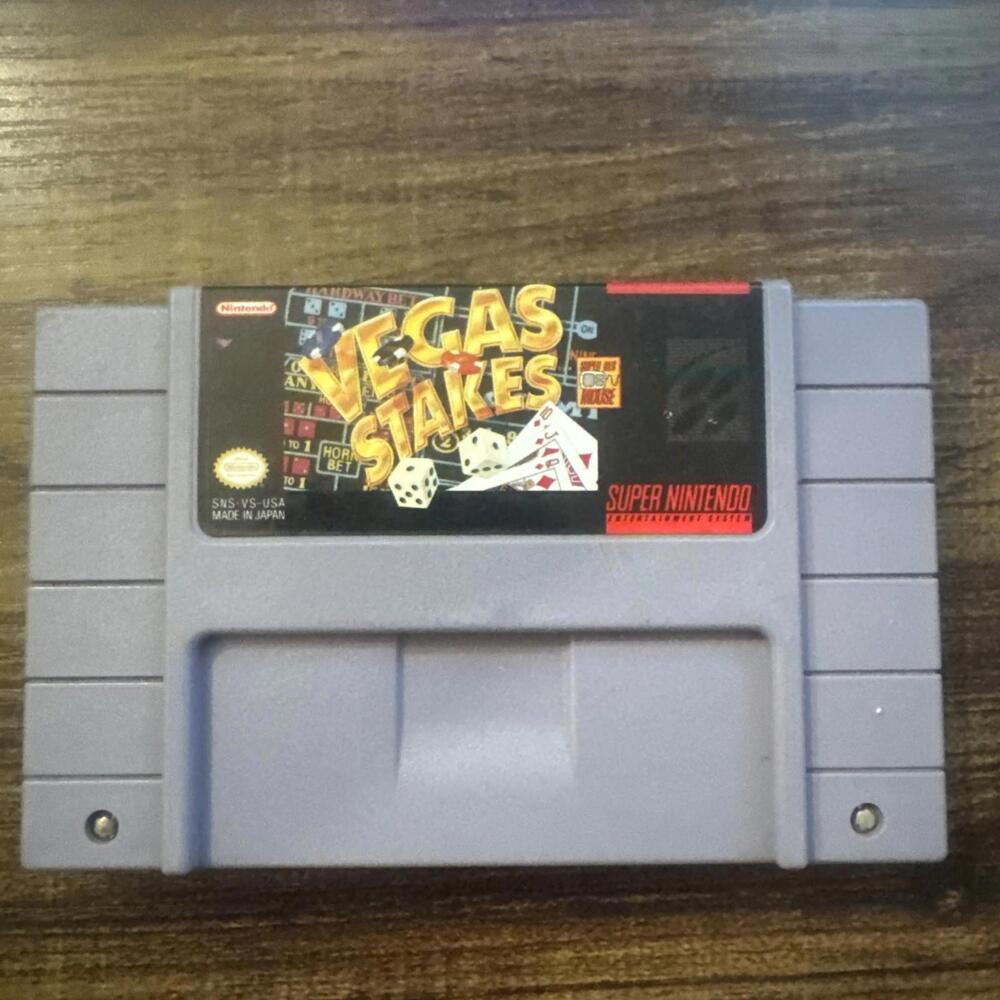 Vegas Stakes SNES Game - Cartridge Only - Super Nintendo
